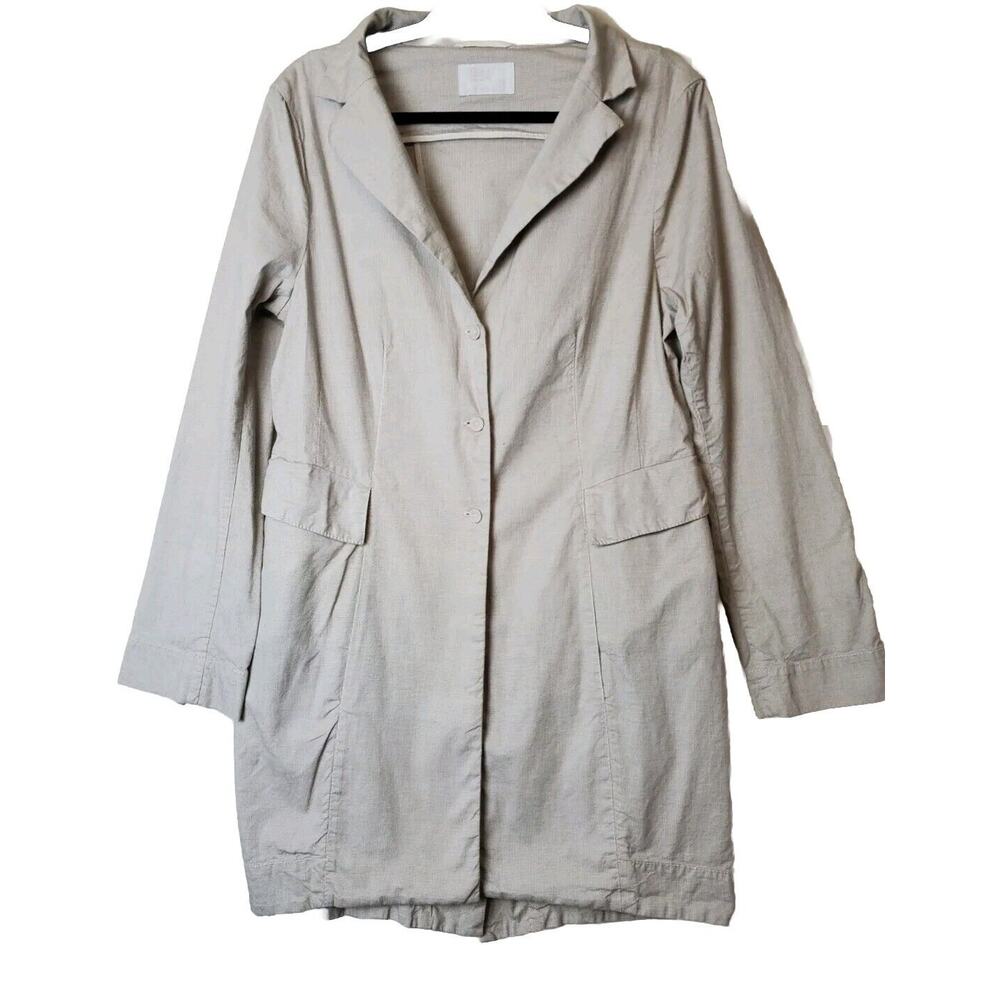 ANNETTE GORTZ 40 Lagenlook Lightweight Trench Coat Jacket Cotton Art To Wear‎